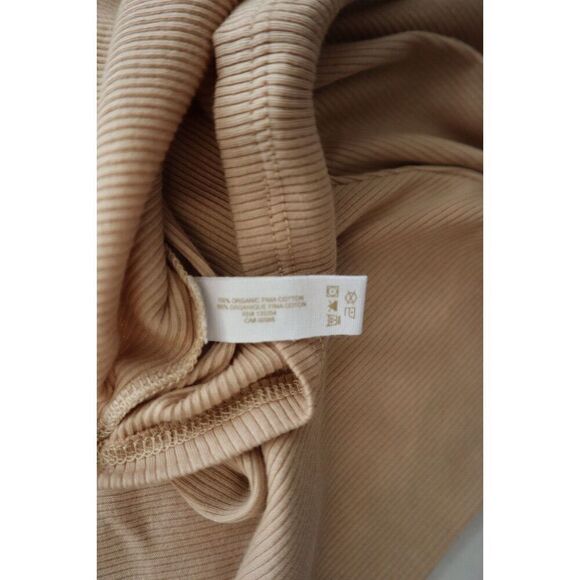 Skin x Andreea Ali PR18 Women Sz 3 (Large) Sand Long Sleeve Ribbed Crop Top - Picture 6 of 9